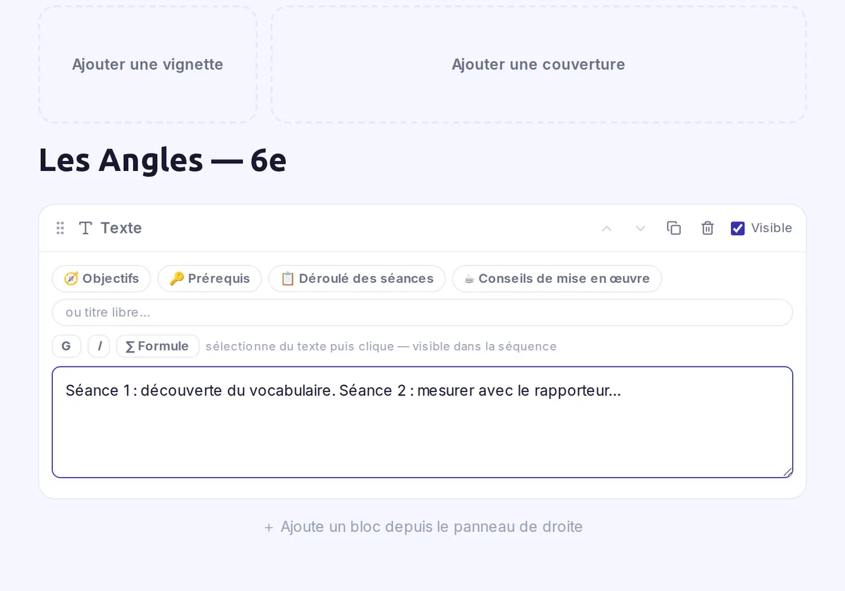 L'éditeur de séquences