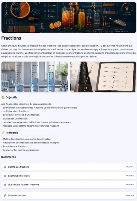 Une séquence sur Le Coin du Prof